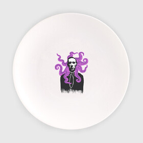 Тарелка с принтом Лавкрафт в Тюмени, фарфор | диаметр - 210 мм
диаметр для нанесения принта - 120 мм | cthulhu | cthulhu fhtagn | lovecraft | ктулху