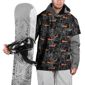 Накидка на куртку 3D с принтом Черные снеговики в Тюмени, 100% полиэстер |  | Тематика изображения на принте: 2019 | вёдра | верховный | год | искусство | картинка | круто | лучший | мода | молодёжная | морковка | новый год | печенья | подарок | поздравление | праздник | рисунок | рождество | с новым годом