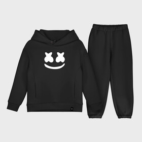 Детский костюм хлопок Oversize с принтом Marshmello в Тюмени,  |  | dj | marshmello | marshmelo | диджей | клубная | клубняк | логотип | маршмелло | маршмеллоу | маршмело | маршмэллоу | музыка | смайлик | улыбка | электронная