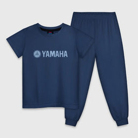 Детская пижама хлопок с принтом Yamaha jeans в Тюмени, 100% хлопок |  брюки и футболка прямого кроя, без карманов, на брюках мягкая резинка на поясе и по низу штанин
 | jeans | yamaha | джинсы | ямаха