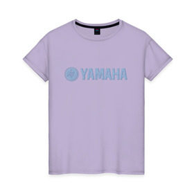 Женская футболка хлопок с принтом Yamaha jeans в Тюмени, 100% хлопок | прямой крой, круглый вырез горловины, длина до линии бедер, слегка спущенное плечо | jeans | yamaha | джинсы | ямаха