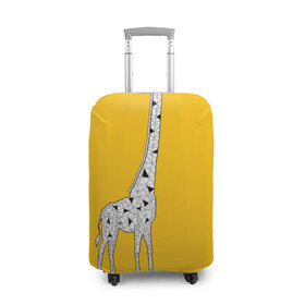 Чехол для чемодана 3D с принтом Я Жираф в Тюмени, 86% полиэфир, 14% спандекс | двустороннее нанесение принта, прорези для ручек и колес | animal | desert | giraffe | long | pattern | skin | tall | высокий | длинная | животное | животные | жираф | жирафы | пустыня | узор | шея