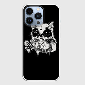 Чехол для iPhone 13 Pro с принтом Dark Cat в Тюмени,  |  | Тематика изображения на принте: cat | cats | dark | kitten | kitty | pussy | satan | дикий | злой | кот | котенок | котик | котики | коты | котята | кошка | кошки | мрачный | сатанист | черный