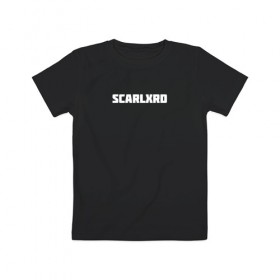 Детская футболка хлопок с принтом Scarlxrd (8) в Тюмени, 100% хлопок | круглый вырез горловины, полуприлегающий силуэт, длина до линии бедер | 