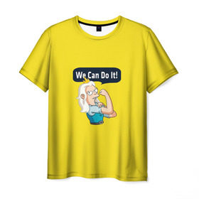 Мужская футболка 3D с принтом Disenchantment. We Can Do It! в Тюмени, 100% полиэфир | прямой крой, круглый вырез горловины, длина до линии бедер | bean | beer | disenchantment | elfo | futurama | luci | mattgroening | netflix | princess | simpsons | бин | люси | люци | мэтгроунинг | разочарование | симпсоны | элфо