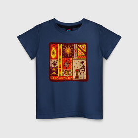 Детская футболка хлопок с принтом Игра на барабне в Тюмени, 100% хлопок | круглый вырез горловины, полуприлегающий силуэт, длина до линии бедер | африка | барабан | барабанщик | индия | инки | наскальные | орнаменты | солнце | узоры | черепаха | этно