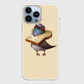 Чехол для iPhone 13 Pro Max с принтом Голубь и Хлебушек в Тюмени,  |  | bird | birds | bread | dove | doves | fly | wing | wings | голуби | голубь | клюв | когти | крыло | крылышки | крылья | полет | птица | птицы | птичка | птички | хлеб