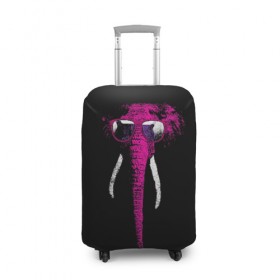 Чехол для чемодана 3D с принтом Слон в Очках в Тюмени, 86% полиэфир, 14% спандекс | двустороннее нанесение принта, прорези для ручек и колес | Тематика изображения на принте: 