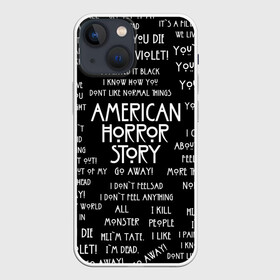 Чехол для iPhone 13 mini с принтом AHS | AMERICAN HORROR STORY в Тюмени,  |  | ahs | american horror story | normal people scare me | американская история ужасов | нормальные люди пугают меня | сериал