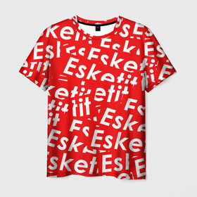 Мужская футболка 3D с принтом ESKETIT в Тюмени, 100% полиэфир | прямой крой, круглый вырез горловины, длина до линии бедер | esketit | gucci gang | lil pump | pattern | гуччи ганг | лил памп