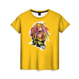 Женская футболка 3D с принтом Lil Pump в Тюмени, 100% полиэфир ( синтетическое хлопкоподобное полотно) | прямой крой, круглый вырез горловины, длина до линии бедер | drumtick | elementary | esketit | esskeetit | gang | garcia | gazzy | gucci | guccigang | jetski | pump | rap | trap | usa | газзи | гарсия | лил | памп | рэп | сша | трап | эщкере