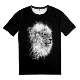 Мужская футболка 3D с принтом Лев со Шрамом в Тюмени, 100% полиэфир | прямой крой, круглый вырез горловины, длина до линии бедер | africa | desert | lion | lions | predator | scarm | африка | лев | львенок | львица | львицы | львы | львята | пустыня | хищник | шрам