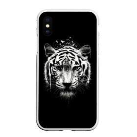 Чехол для iPhone XS Max матовый с принтом Dark Tiger в Тюмени, Силикон | Область печати: задняя сторона чехла, без боковых панелей | africa | creepy | dark | desert | predator | scary | tiger | tigers | африка | жуткий | мрачный | пустыня | страшный | тигр | тигренок | тигрица | тигрицы | тигры | тигрята | хищник