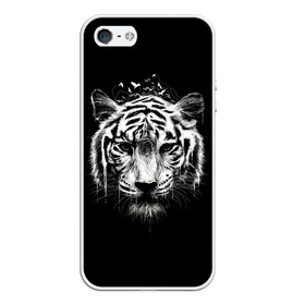 Чехол для iPhone 5/5S матовый с принтом Dark Tiger в Тюмени, Силикон | Область печати: задняя сторона чехла, без боковых панелей | africa | creepy | dark | desert | predator | scary | tiger | tigers | африка | жуткий | мрачный | пустыня | страшный | тигр | тигренок | тигрица | тигрицы | тигры | тигрята | хищник