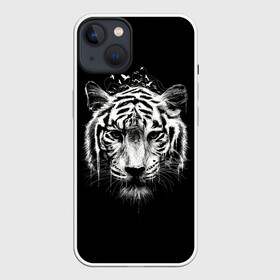 Чехол для iPhone 13 с принтом Dark Tiger в Тюмени,  |  | Тематика изображения на принте: africa | creepy | dark | desert | predator | scary | tiger | tigers | африка | жуткий | мрачный | пустыня | страшный | тигр | тигренок | тигрица | тигрицы | тигры | тигрята | хищник