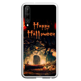 Чехол для Honor P30 с принтом Halloween в Тюмени, Силикон | Область печати: задняя сторона чехла, без боковых панелей | Тематика изображения на принте: аниме | ведьма | девушка | зомби | ирландия | кладбище | колдун | кости | кошки | летучие | луна | мертвец | мёртвые | монстры | мыши | ночь | оборотни | пауки | паутина | подарок | праздник | свет | свечи