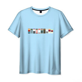 Мужская футболка 3D с принтом Футурама - минимализм в Тюмени, 100% полиэфир | прямой крой, круглый вырез горловины, длина до линии бедер | bender | fry | futurama | planet express | бендер | гипножаба | зойдберг | лила | фрай | футурама