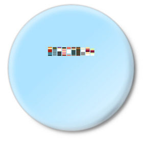 Значок с принтом Футурама - минимализм в Тюмени,  металл | круглая форма, металлическая застежка в виде булавки | bender | fry | futurama | planet express | бендер | гипножаба | зойдберг | лила | фрай | футурама