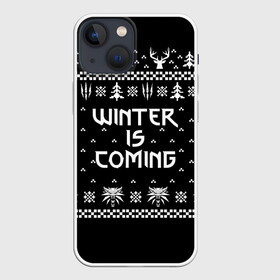 Чехол для iPhone 13 mini с принтом ВЕДЬМАК НОВОГОДНИЙ в Тюмени,  |  | christmas | hunter | snow | the witcher | wild hunt | winter | winter is coming | ведьмак | геральт | дикая охота | зима близко | монстры | новогодний | новый год | охотник | снег | трисс | цири
