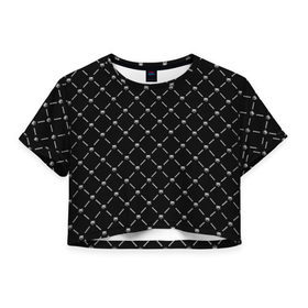 Женская футболка Cropp-top с принтом СВИТЕР ВЕДЬМАК в Тюмени, 100% полиэстер | круглая горловина, длина футболки до линии талии, рукава с отворотами | 