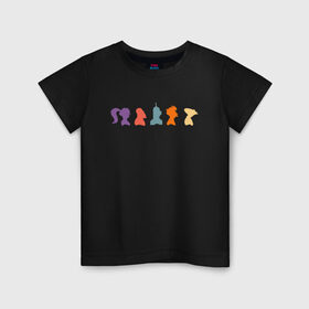 Детская футболка хлопок с принтом Futurama characters в Тюмени, 100% хлопок | круглый вырез горловины, полуприлегающий силуэт, длина до линии бедер | Тематика изображения на принте: bender | fry | futurama | planet express | бендер | гипножаба | зойдберг | лила | фрай | футурама