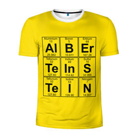 Мужская футболка 3D спортивная с принтом Альберт Эйнштейн в Тюмени, 100% полиэстер с улучшенными характеристиками | приталенный силуэт, круглая горловина, широкие плечи, сужается к линии бедра | albert | chemistry | einstein | math | mendeleev | phisics | science | table | альберт | математика | менделеева | наука | таблица | физика | химия | эйнштейн