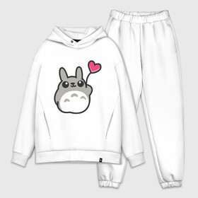 Мужской костюм хлопок OVERSIZE с принтом Love Totoro заяц в Тюмени,  |  | forest | friend | ghibli | japan | keeper | nature | neigbor | neighbour | totoro | анимация | аниме | гибли | дерево | друг | животные | лес | любовь | милый | мир | миядзаки | мульт | мультфильм | природа | сердце | сосед | тоторо