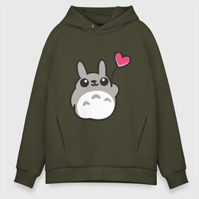 Мужское худи Oversize хлопок с принтом Love Totoro в Тюмени, френч-терри — 70% хлопок, 30% полиэстер. Мягкий теплый начес внутри —100% хлопок | боковые карманы, эластичные манжеты и нижняя кромка, капюшон на магнитной кнопке | forest | friend | ghibli | japan | keeper | nature | neigbor | neighbour | totoro | анимация | аниме | гибли | дерево | друг | животные | лес | любовь | милый | мир | миядзаки | мульт | мультфильм | природа | сердце | сосед | тоторо