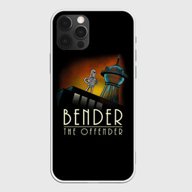 Чехол для iPhone 12 Pro с принтом Bender The Offender в Тюмени, силикон | область печати: задняя сторона чехла, без боковых панелей | all | bender | doctor | futurama | humans | kill | mult | robot | simpsons | space | trust | zoidberg | бендер | зойдберг | космос | мульт | мультик | мультфильм | робот | симпсоны | футурама