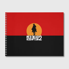 Альбом для рисования с принтом Red Dead Redemption 2 в Тюмени, 100% бумага
 | матовая бумага, плотность 200 мг. | game | rdr2 | red dead redemption 2 | rockstar studios | игры