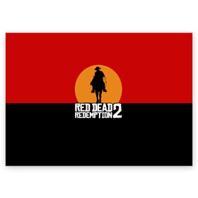 Поздравительная открытка с принтом Red Dead Redemption 2 в Тюмени, 100% бумага | плотность бумаги 280 г/м2, матовая, на обратной стороне линовка и место для марки
 | Тематика изображения на принте: game | rdr2 | red dead redemption 2 | rockstar studios | игры