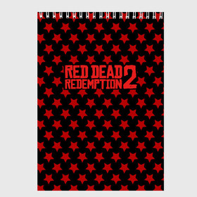 Скетчбук с принтом Red Dead Redemption 2 в Тюмени, 100% бумага
 | 48 листов, плотность листов — 100 г/м2, плотность картонной обложки — 250 г/м2. Листы скреплены сверху удобной пружинной спиралью | game | rdr2 | red dead redemption 2 | rockstar studios | игры