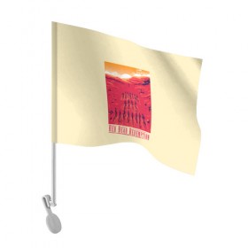 Флаг для автомобиля с принтом Nothing gets forgiven в Тюмени, 100% полиэстер | Размер: 30*21 см | dead | gamer | john | marston | rdr | red | redemption | rockstar | shooter | western | вестерн | джон | марстон | шутер