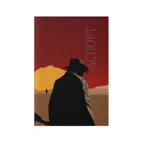 Обложка для паспорта матовая кожа с принтом Red Dead Redemption 2 в Тюмени, натуральная матовая кожа | размер 19,3 х 13,7 см; прозрачные пластиковые крепления | dead | gamer | john | marston | rdr | red | redemption | rockstar | shooter | western | вестерн | джон | марстон | шутер