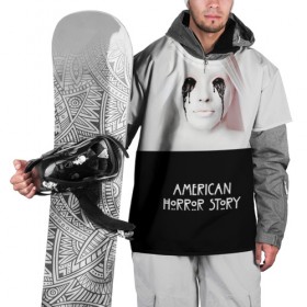Накидка на куртку 3D с принтом American Horror Story в Тюмени, 100% полиэстер |  | ahs | american horror story | американская история ужасов | демон | краска | лицо | макияж | монашка | черные глаза