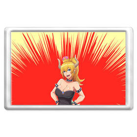 Магнит 45*70 с принтом Bowsette в Тюмени, Пластик | Размер: 78*52 мм; Размер печати: 70*45 | 