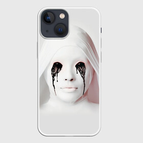 Чехол для iPhone 13 mini с принтом American Horror Story в Тюмени,  |  | ahs | american horror story | американская история ужасов | демон | лицо | макияж | монашка | черные глаза