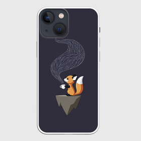 Чехол для iPhone 13 mini с принтом Coffee Fox в Тюмени,  |  | coffee | cute | fox | foxes | ginger | tail | забавная | кофе | кофеёк | кофеёчек | лис | лиса | лисица | лисицы | лисичка | лисички | лисы | милая | рыжая | рыжие | смешная | фыр | хвост | хвосты