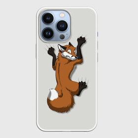 Чехол для iPhone 13 Pro с принтом Лис Вцепился в Тюмени,  |  | cute | fox | foxes | ginger | tail | вцепился | забавная | капаркается | лис | лиса | лисица | лисицы | лисичка | лисички | лисы | милая | рыжая | рыжие | смешная | фыр | хвост | хвосты