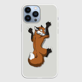 Чехол для iPhone 13 Pro Max с принтом Лис Вцепился в Тюмени,  |  | Тематика изображения на принте: cute | fox | foxes | ginger | tail | вцепился | забавная | капаркается | лис | лиса | лисица | лисицы | лисичка | лисички | лисы | милая | рыжая | рыжие | смешная | фыр | хвост | хвосты