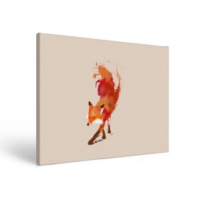 Холст прямоугольный с принтом Paint Fox в Тюмени, 100% ПВХ |  | cute | fox | foxes | ginger | paint | tail | забавная | краска | лис | лиса | лисица | лисицы | лисичка | лисички | лисы | милая | рыжая | рыжие | смешная | фыр | хвост | хвосты