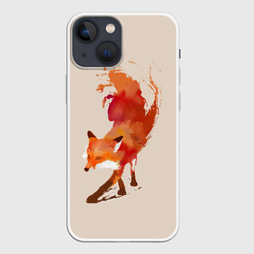 Чехол для iPhone 13 mini с принтом Paint Fox в Тюмени,  |  | cute | fox | foxes | ginger | paint | tail | забавная | краска | лис | лиса | лисица | лисицы | лисичка | лисички | лисы | милая | рыжая | рыжие | смешная | фыр | хвост | хвосты