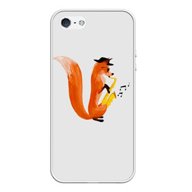 Чехол для iPhone 5/5S матовый с принтом Джаз Лис в Тюмени, Силикон | Область печати: задняя сторона чехла, без боковых панелей | cute | fox | foxes | ginger | jazz | tail | trumpet | джаз | джазмен | забавная | лис | лиса | лисица | лисицы | лисичка | лисички | лисы | милая | рыжая | рыжие | саксофон | смешная | труба | фыр | хвост | хвосты