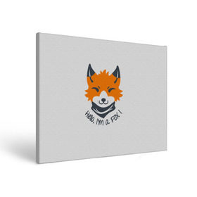 Холст прямоугольный с принтом Hello Fox в Тюмени, 100% ПВХ |  | cute | fox | foxes | ginger | hello | tail | забавная | лис | лиса | лисица | лисицы | лисичка | лисички | лисы | милая | привет | рыжая | рыжие | смешная | фыр | хвост | хвосты