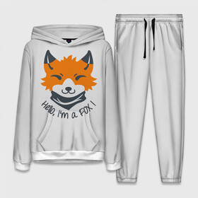 Женский костюм 3D (с толстовкой) с принтом Hello Fox в Тюмени,  |  | cute | fox | foxes | ginger | hello | tail | забавная | лис | лиса | лисица | лисицы | лисичка | лисички | лисы | милая | привет | рыжая | рыжие | смешная | фыр | хвост | хвосты