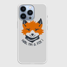 Чехол для iPhone 13 Pro с принтом Hello Fox в Тюмени,  |  | cute | fox | foxes | ginger | hello | tail | забавная | лис | лиса | лисица | лисицы | лисичка | лисички | лисы | милая | привет | рыжая | рыжие | смешная | фыр | хвост | хвосты