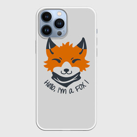 Чехол для iPhone 13 Pro Max с принтом Hello Fox в Тюмени,  |  | cute | fox | foxes | ginger | hello | tail | забавная | лис | лиса | лисица | лисицы | лисичка | лисички | лисы | милая | привет | рыжая | рыжие | смешная | фыр | хвост | хвосты
