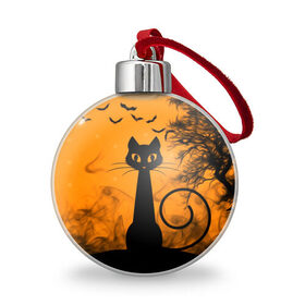 Ёлочный шар с принтом Halloween в Тюмени, Пластик | Диаметр: 77 мм | аниме | ведьма | девушка | зомби | ирландия | кладбище | колдун | кости | кошки | летучие | луна | мертвец | мёртвые | монстры | мыши | ночь | оборотни | пауки | паутина | подарок | праздник | свет | свечи