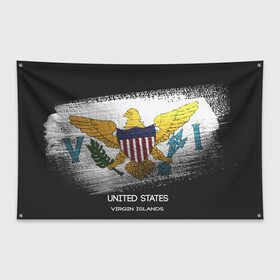 Флаг-баннер с принтом Виргинские Острова в Тюмени, 100% полиэстер | размер 67 х 109 см, плотность ткани — 95 г/м2; по краям флага есть четыре люверса для крепления | urban | usa | виргинские острова | город | мир | путешествие | символика | страны | флаг