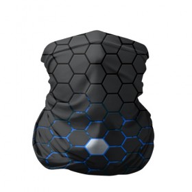 Бандана-труба 3D с принтом Гексагон в Тюмени, 100% полиэстер, ткань с особыми свойствами — Activecool | плотность 150‒180 г/м2; хорошо тянется, но сохраняет форму | hexagon | metal | pattern | steel | гексагон | метал | паттерн | сталь | текстуры | шестиугольник